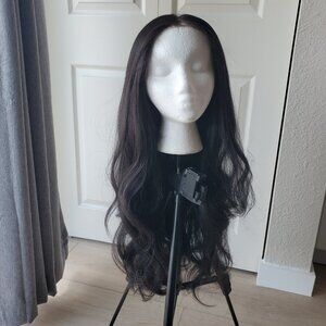 Synthetic Lace Front Black Wavy Wig